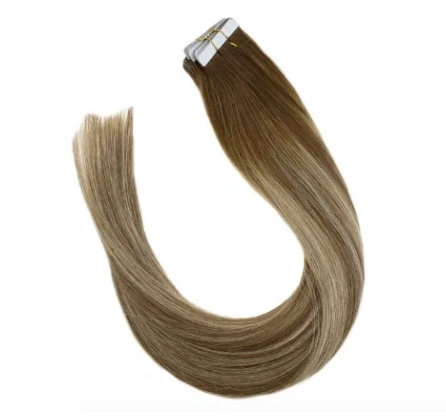 6/22/6 Medium brown Highlighted Blonde Tape In Extensions