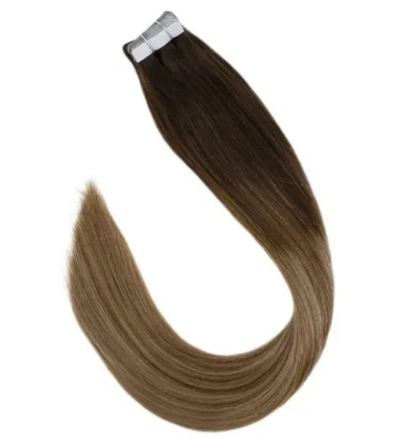 4/6/18 Balayage Dark Brown Mixed Ash Blonde Tape In Extensions