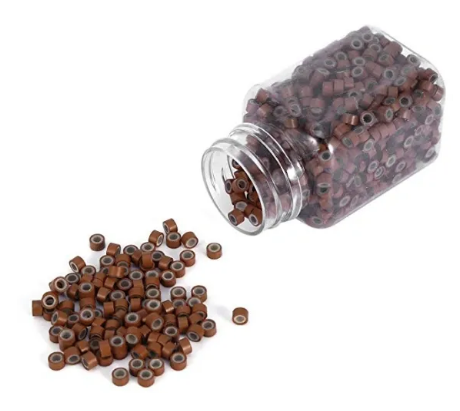 5.0mm Light Brown Silicone Lined I Tip Extension beads