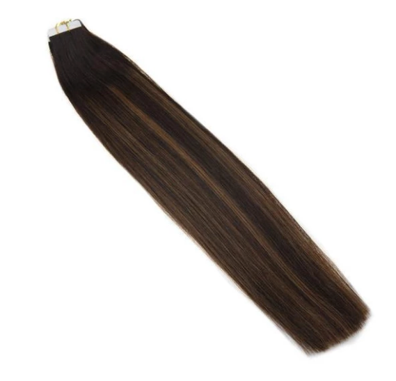 2/2M6 Balayage Brown Highlights Tape In Extensions