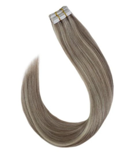 #P20/60 Blonde Highlighted Bleach Blonde Tape In Extensions