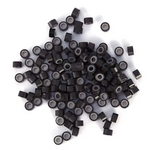 Load image into Gallery viewer, 5.0mm Dark Brown Silicone Lined I Tip Extension Beads

