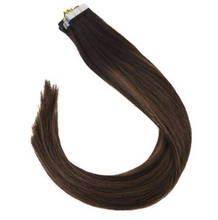 Load image into Gallery viewer, 2/2M6 Balayage Brown Highlights Tape In Extensions
