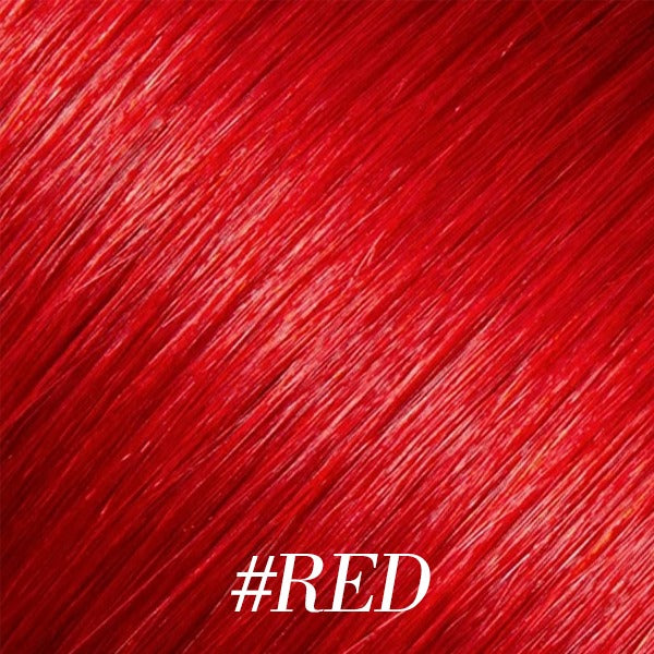 #FlamingRed Tape In Solid Colour Extensions